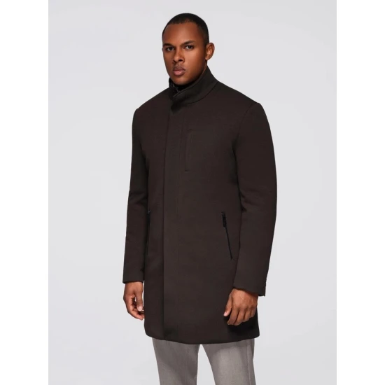 Vīriešu tumši brūns mētelis Alpēs. Mēteļi