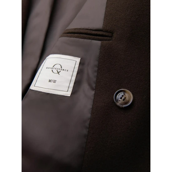 Vīrišķīgs tumši brūns mētelis Elegantās Mēteļi