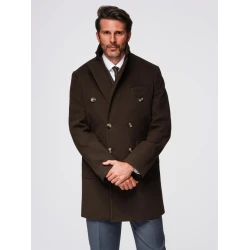 Vīrišķīgs tumši brūns mētelis Elegantās