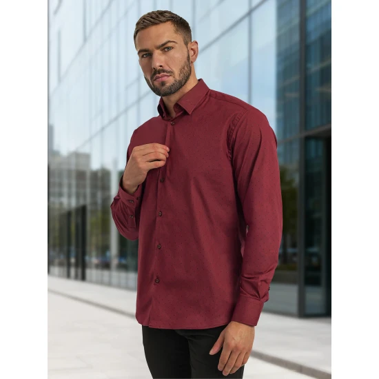 Vīriešu bordo krekls Royal Krekli