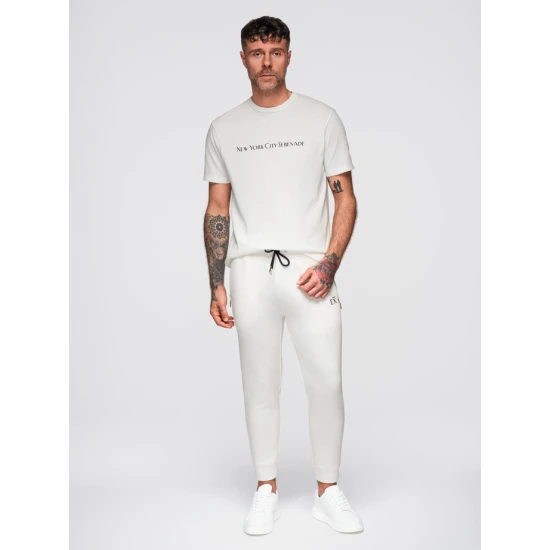 Vīriešu baltas ikdienas bikses Imek Gadījuma bikses