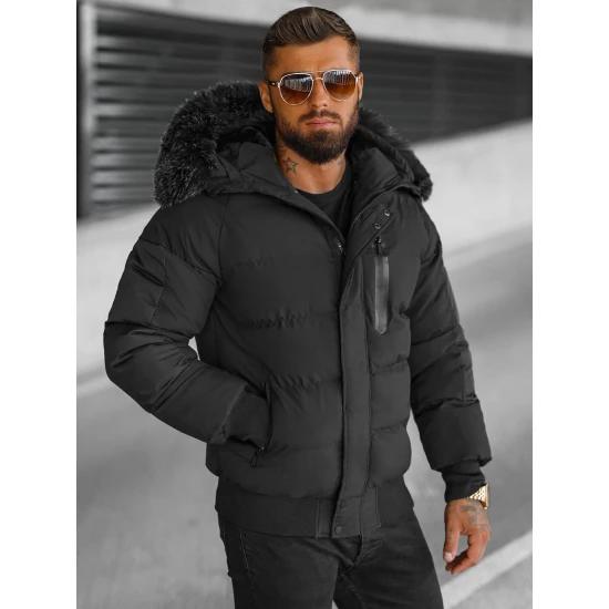 Vīriešu melna ziemas jaka Vitor O/M798Z