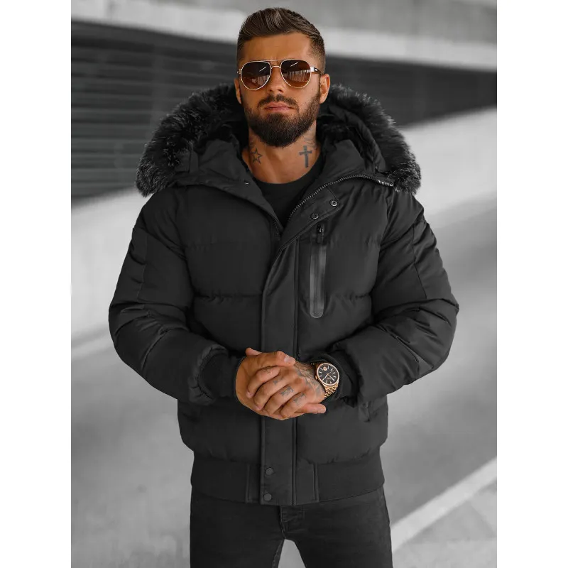 Vīriešu melna ziemas jaka Vitor O/M798Z