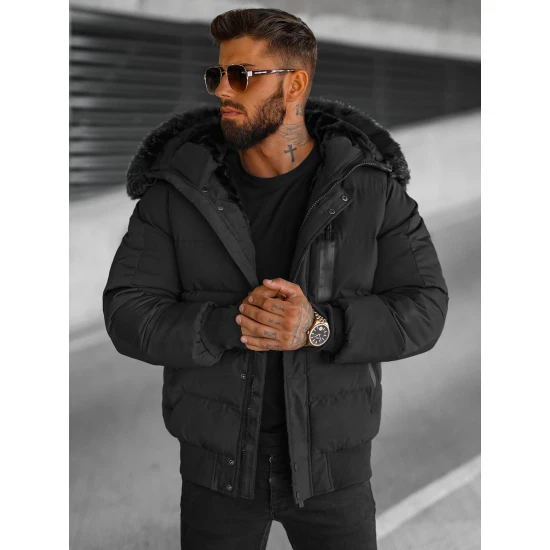 Vīriešu melna ziemas jaka Vitor O/M798Z
