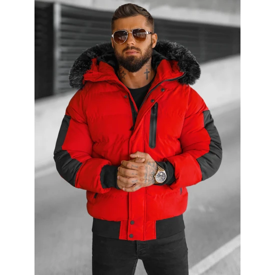 Vīriešu sarkana ziemas jaka Vitor O/M798Z