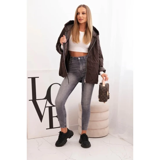 Sieviešu tumši brūna Evelin josta Sieviešu jakas