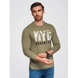 Vīriešu haki krekls ar garām piedurknēm Nyc