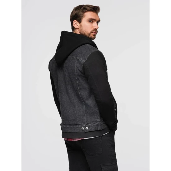 Vīriešu melna džinsa jaka Ofen Rudens/Pavasaris