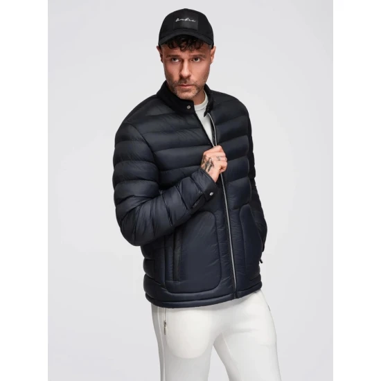 Vīriešu melnā jaka Garin. Ādas jakas