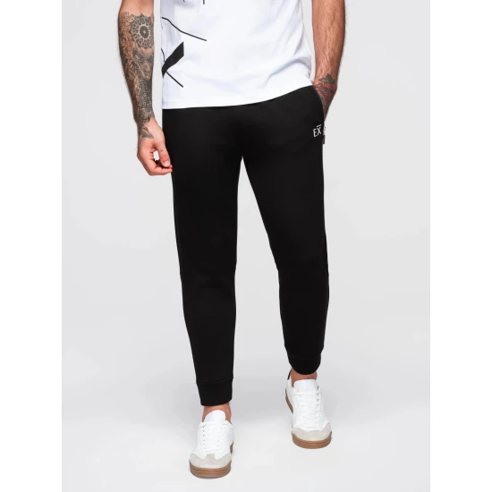 Vīriešu melnas ikdienas bikses Imek Gadījuma bikses