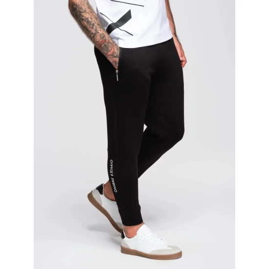 Vīriešu melnas ikdienas bikses Imek Gadījuma bikses