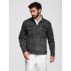 Vīriešu melna džinsa jaka Auger Rudens/Pavasaris
