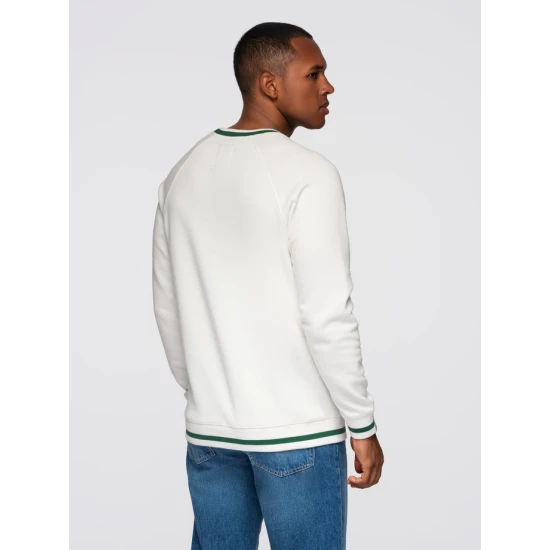 Vīriešu balts džemperis Ombre Džemperi bez kapuciņiem