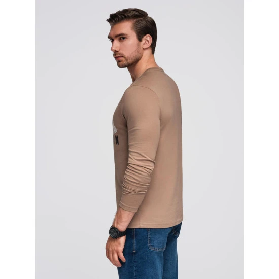 Brūns vīriešu krekls ar garām piedurknēm Nyc Blūzes