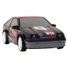 Tālvadības pults vadāma sporta automašīna R/C 1:24 melnā krāsā ar maināmiem riteņiem Radio vadāmās rotaļlietas