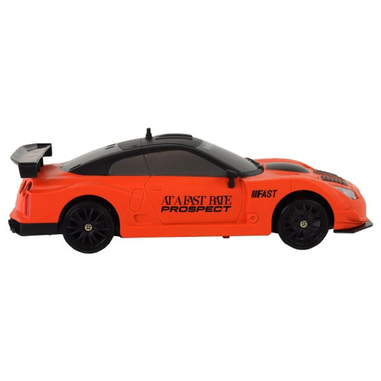 Remote Controlled Sports Car R/C 1:24 Orange Interchangeable Wheels Radio vadāmās rotaļlietas