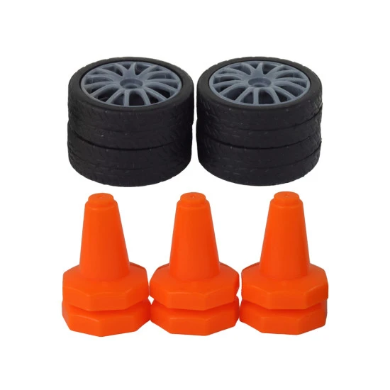 Remote Controlled Sports Car R/C 1:24 Orange Interchangeable Wheels Radio vadāmās rotaļlietas