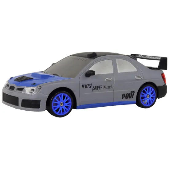 Tālvadības pults vadāma sporta automašīna R/C 1:24 pelēka, nomaināmi riteņi Radio vadāmās rotaļlietas