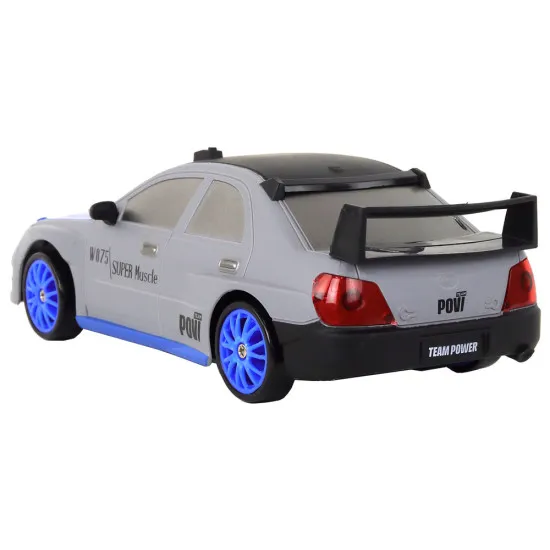 Tālvadības pults vadāma sporta automašīna R/C 1:24 pelēka, nomaināmi riteņi Radio vadāmās rotaļlietas