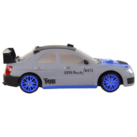 Tālvadības pults vadāma sporta automašīna R/C 1:24 pelēka, nomaināmi riteņi Radio vadāmās rotaļlietas