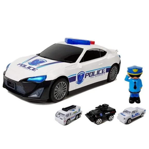 Policijas automašīna ar Uzņēmuma automašīnas