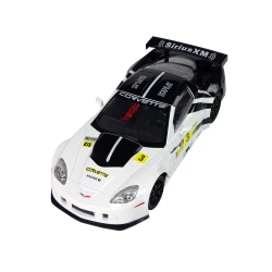 Sacīkšu sporta auto R/C 1:18 Corvette C6.R balts 2.4 G lukturi