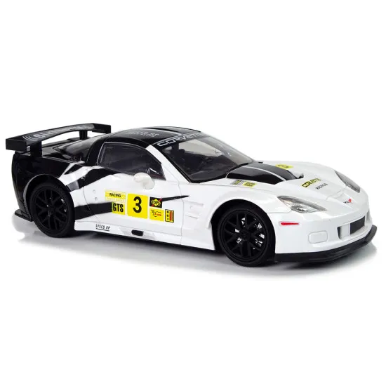 Sacīkšu sporta auto R/C 1:18 Corvette C6.R balts 2.4 G lukturi Radio vadāmās rotaļlietas