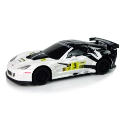 Sporta auto R/C 1:24 Corvette C6.R balts 2.4 G lukturi