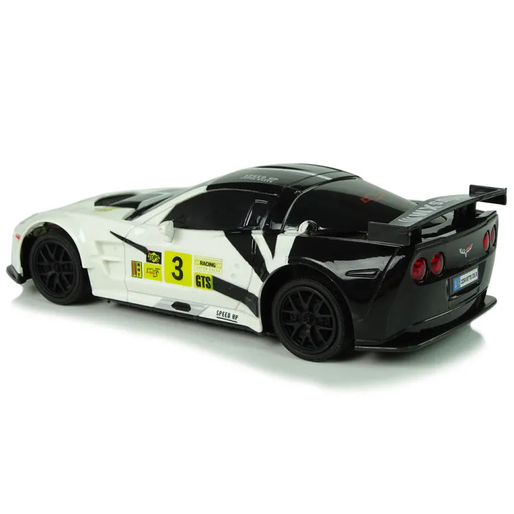 Sporta auto R/C 1:24 Corvette C6.R balts 2.4 G lukturi Radio vadāmās rotaļlietas