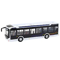 Balts autobuss ar skaņas un gaismas efektu