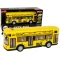 Dzeltens autobuss ar skaņas un gaismas efektu
