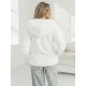 Sieviešu balts džemperis ar kapuci Mona Džemperi ar kapuci