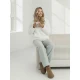 Sieviešu balts džemperis ar kapuci Mona Džemperi ar kapuci