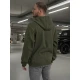 Vīriešu haki krāsas džemperis ar kapuci Carla Džemperi ar kapuci
