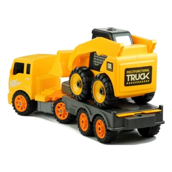 Divi dzelteni celtniecības transportlīdzekļi ar demontāžas instrumentiem Būvniecība un lauksaimniecība