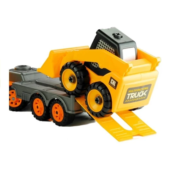 Divi dzelteni celtniecības transportlīdzekļi ar demontāžas instrumentiem Būvniecība un lauksaimniecība