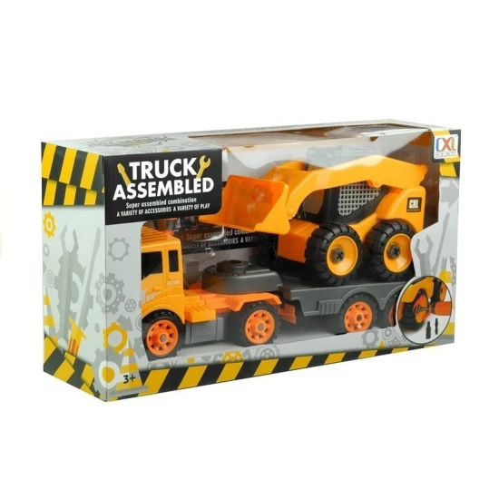 Divi dzelteni celtniecības transportlīdzekļi ar demontāžas instrumentiem Būvniecība un lauksaimniecība