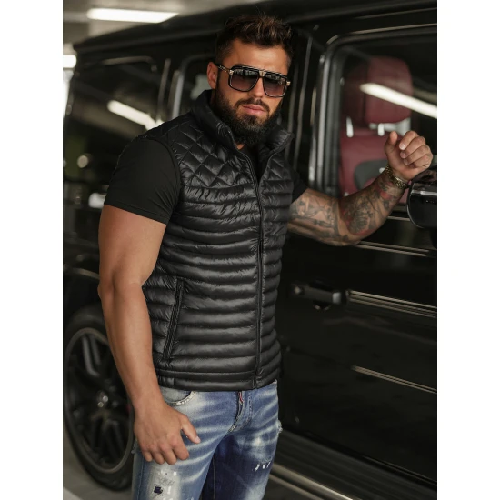 Vīriešu melna veste Kanor Vestes