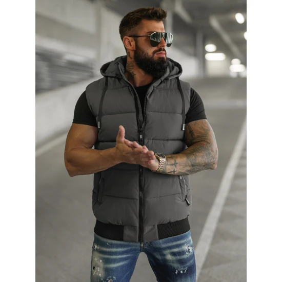 Vīriešu tumši pelēka veste Corles Vestes