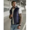 Tumši zila jaka ar kapuci Naron Vestes