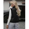 Sieviešu melna ādas jaka Pixel Sieviešu vestes