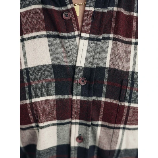 Vīriešu bordo krāsas rūtains krekls Marino Krekli