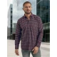 Vīriešu tumši zils rūtains krekliņš Marino Krekli