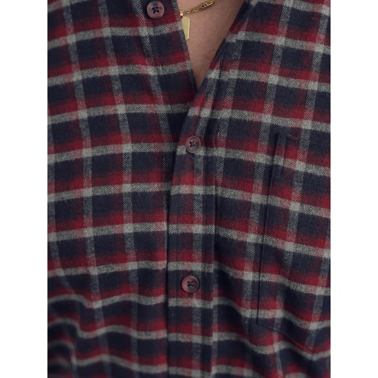 Vīriešu tumši zils rūtains krekliņš Marino Krekli