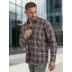 Vīriešu bordo un pelēks rūtains krekls Marino Krekli