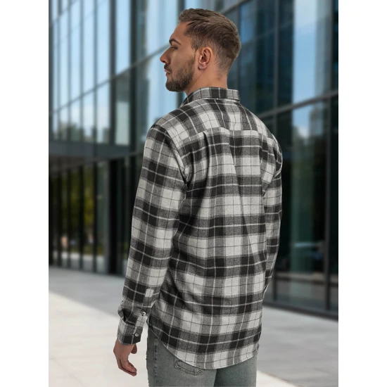 Vīriešu pelēks rūtains krekls Marino Krekli