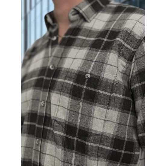 Vīriešu pelēks rūtains krekls Marino Krekli