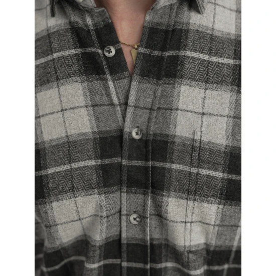 Vīriešu pelēks rūtains krekls Marino Krekli