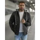 Melna vīriešu jaka ar kapuci Lator JS/8M986/392