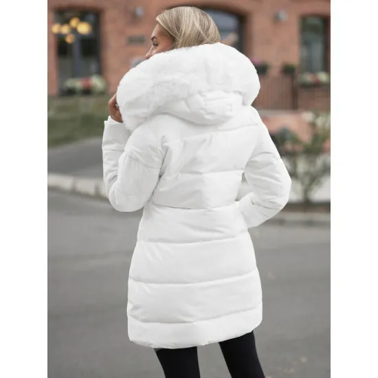 Sieviešu balts mētelis Stel JS/16M9099/281Z
